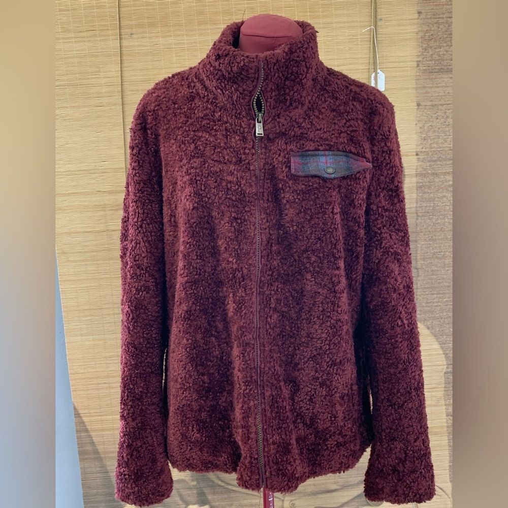 Pendleton Dark Red full zip lined fleece